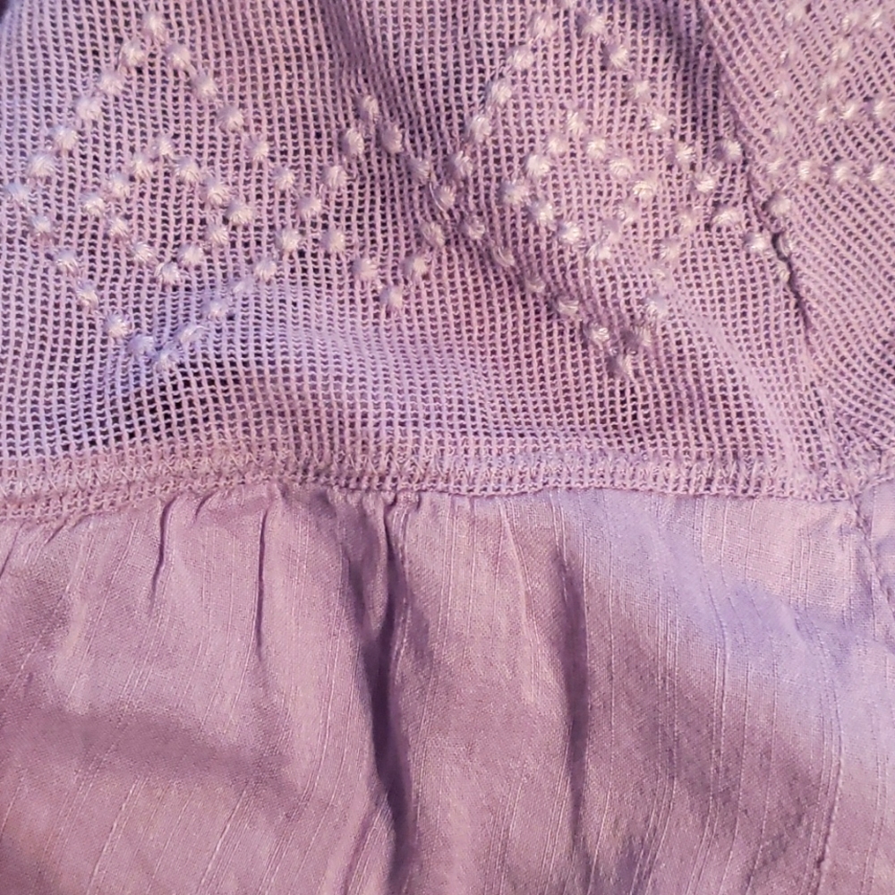 LUCKY BRAND Sleeveless Button-Up Geo Embroidered Tank Blouse XL EUC - Picture 3 of 6